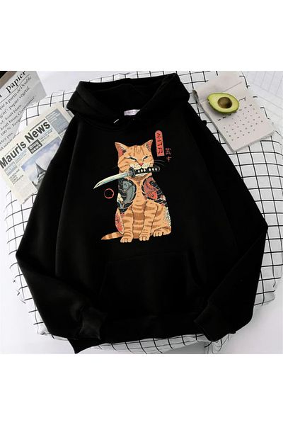 Touz Anime Ninja Cat Oversize Hoodie