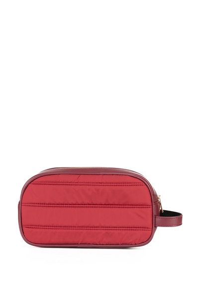 MORCA Personal Shaving & Make-up Care Bag Fabric Plain Claret Red