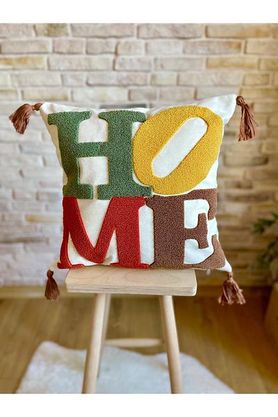 SWITA Single Decorative Special Design Punch Embroidered Throw Pillow Cover