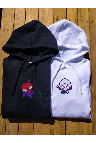 Vordevia Чорно-білий комбінезон з капюшоном і принтом павука