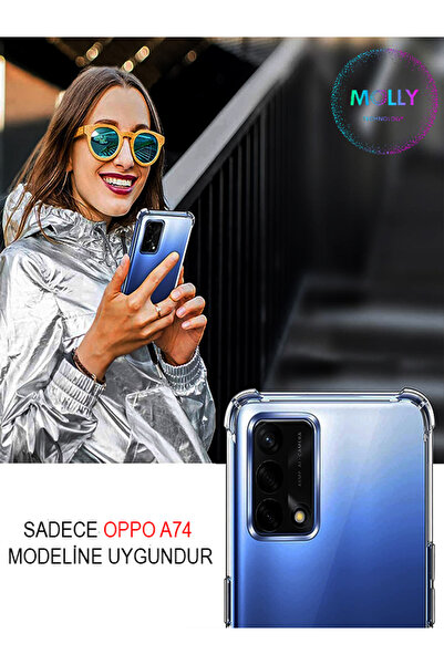 Molly Anti-Shock Transparent Silicone Case with Reinforced Corners for Oppo A74