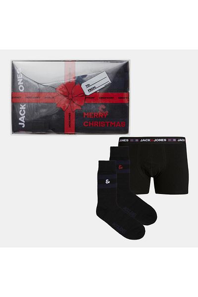 Jack & Jones Πακέτο δώρου κάλτσες μπόξερ JACDNA LOGO GIFTBOX
