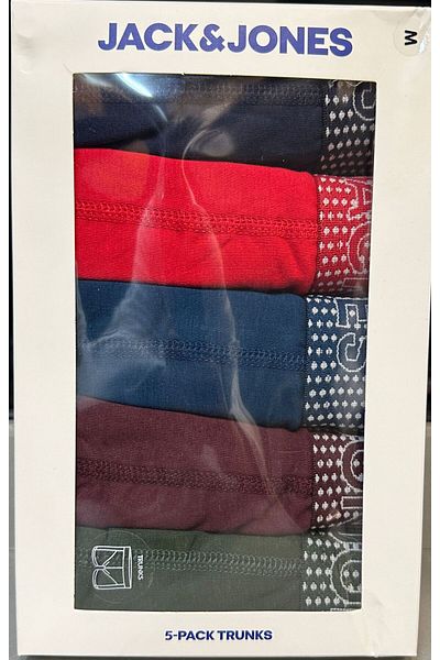 Jack & Jones Ανδρικό μπόξερ 5 συσκευασιών JACVICKY SOLID Boxer 5 PACK BOX