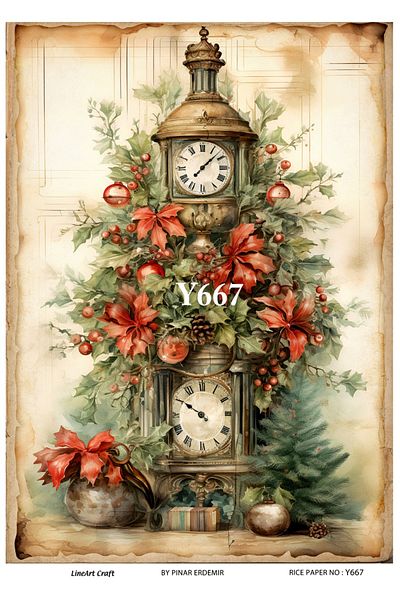 LİNEART LineArt Brass Decopage Paper LA-Y667
