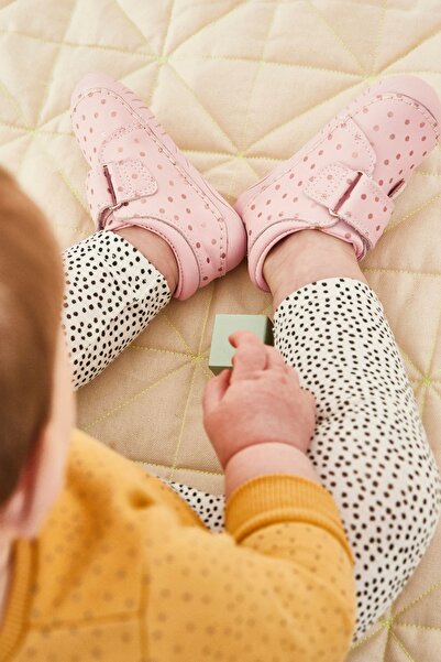 Next Baby Pink Leather Crawler Orthopedic Sole Banded Shoes