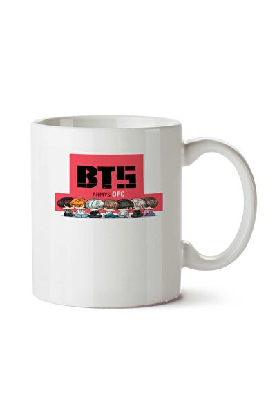 ART HEDİYE كوب كرتوني BTS مطبوع على الجانبين