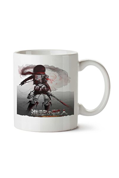 ART HEDİYE كوب مطبوع على الجانبين من Attack on Titan، Mikasa