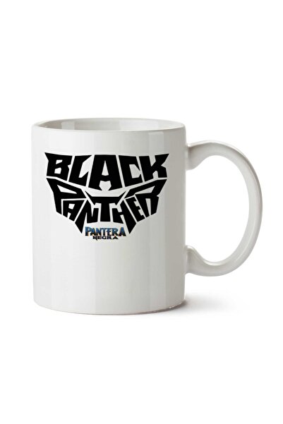 ART HEDİYE Black Panther Yazı.png Two Sided Printed Mug Cup
