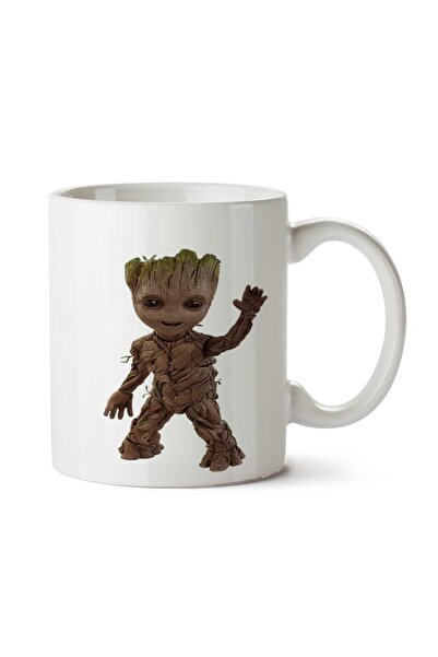 ART HEDİYE كوب مطبوع على الجانبين من Baby Groot Guardians Of The Galaxy Marve...