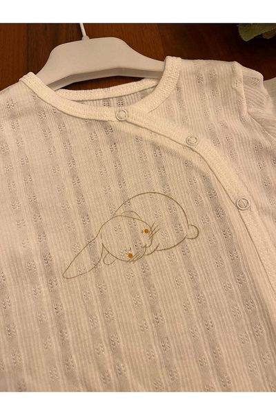 Babydola baby boys and girls jumpsuit unisex 100% cotton fabric perforated