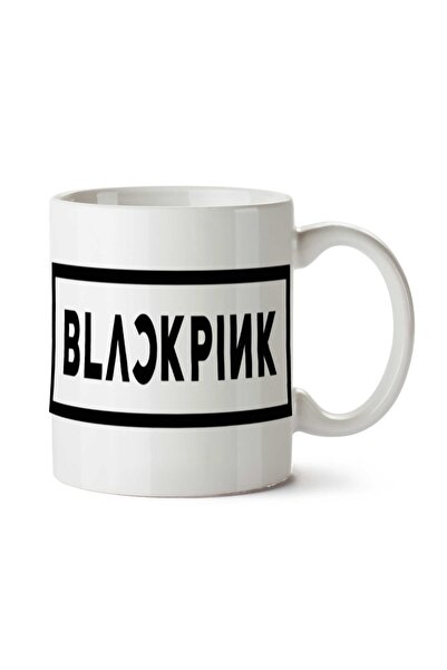 ART HEDİYE كوب BlackPink Black Yazı.png مطبوع على الجانبين