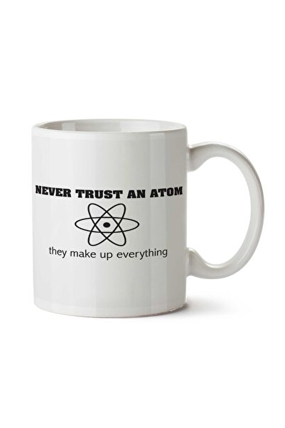 ART HEDİYE Atoma Never Trust.png Two Sided Printed Mug