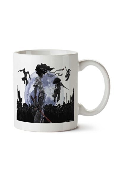 ART HEDİYE كوب أفرو ساموراي مطبوع على الجانبين