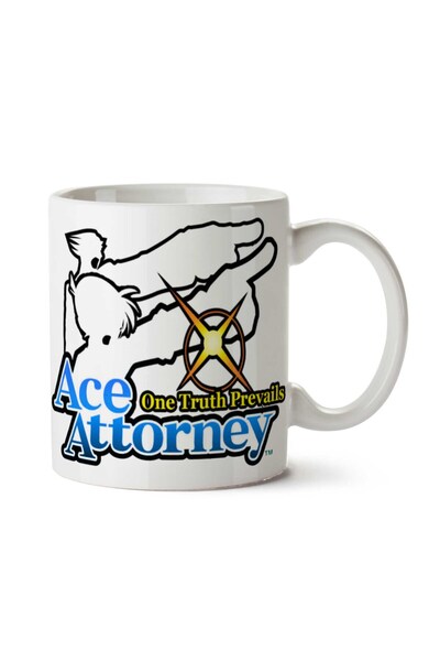 ART HEDİYE كوب Ace Attorney شفاف مطبوع على الجانبين