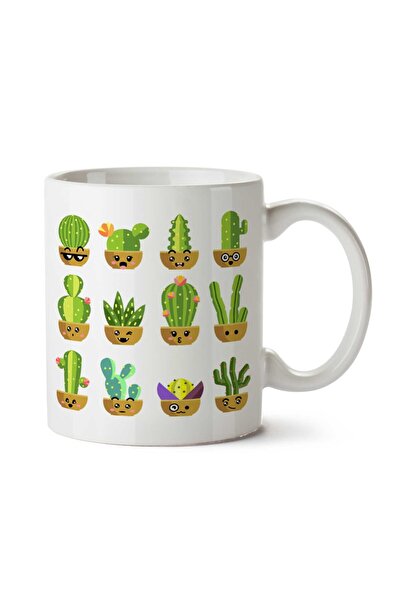 ART HEDİYE كوب بطبعة صبار على الوجهين