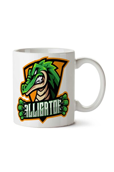 ART HEDİYE كوب أليجيتور تمساح مطبوع على الجانبين