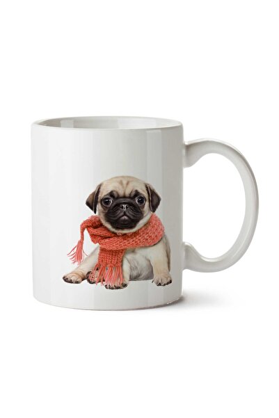 ART HEDİYE كوب للأطفال مع وشاح Pug.png مطبوع على الجانبين
