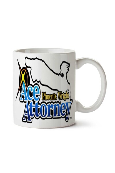 ART HEDİYE كوب Ace-Attorney-PNG مطبوع على الجانبين