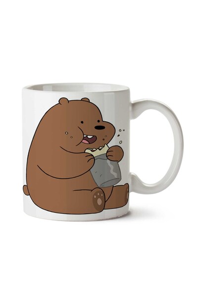 ART HEDİYE Bear Panda Polar Bear Giant Two Sided Printed Mug Cup