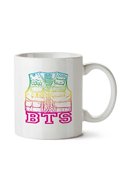 ART HEDİYE كوب BTS ملون مطبوع على الجانبين