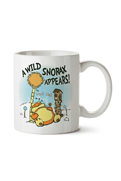 ART HEDİYE A Wild Snorlax Appears By Professor Oak Pokemon Two Side Printed Mug