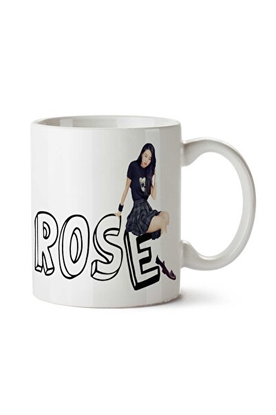 ART HEDİYE كوب Blackpink Black Pink Rose.png مطبوع على الجانبين