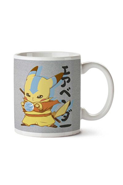 ART HEDİYE كوب Bendermon Pikachu Last Airbender Pokemon مطبوع على الجانبين