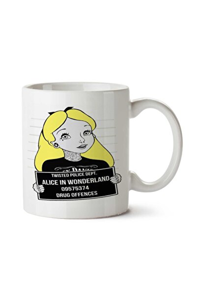 ART HEDİYE كوب رجال شرطة مذنب من ALICE مطبوع على الجانبين