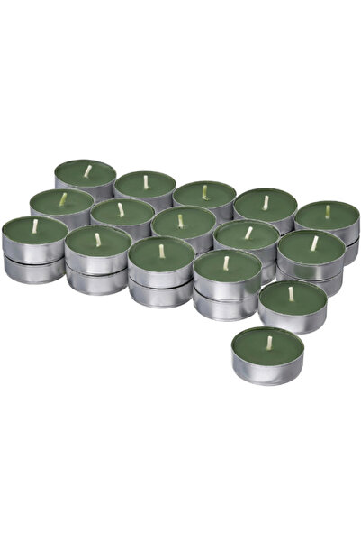 IKEA JÄMTSKOGEN Kokulu Tealight Mum, Koyu Yeşil, 3.5 Saat, 30 Adet, Çam Ve Yo...