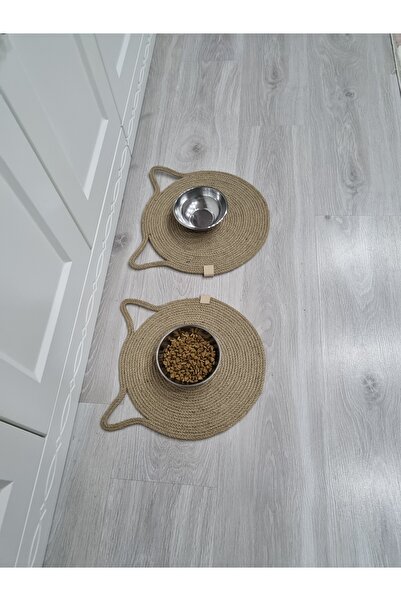 EGE ÖRGÜM طعام القطط - قطعتان من مفارش الجوت للقطط مقاس 28 × 28 سم