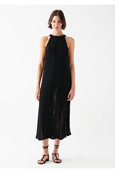 Mavi Rochie de tricot neagră fără mâneci 1310118-900