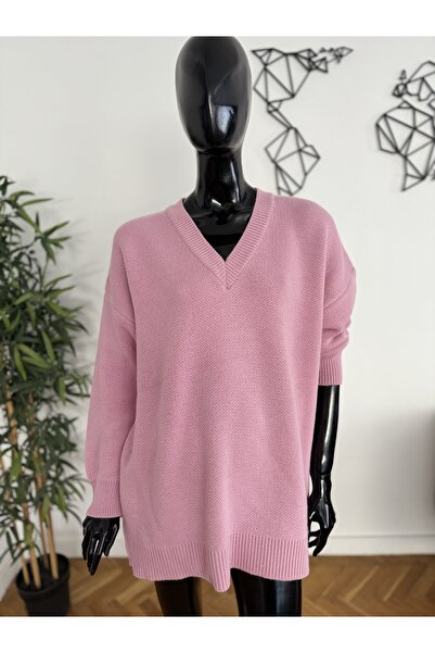 GAJA OVERSIZE V YAKA TRİKO KAZAK 1728