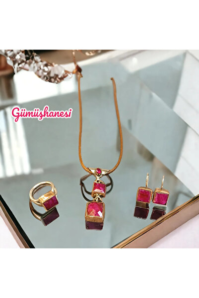 Gümüşhanesi Doğal yakut taşlı setimix