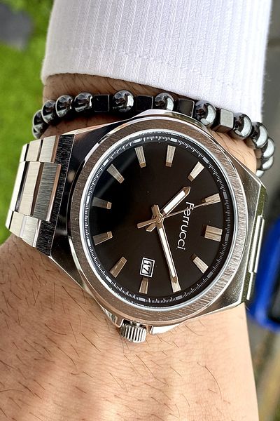 Ferrucci Steel Cord Men's Wristwatch, Active All Functions, 3 ATM Waterproof + Bracelet Gift