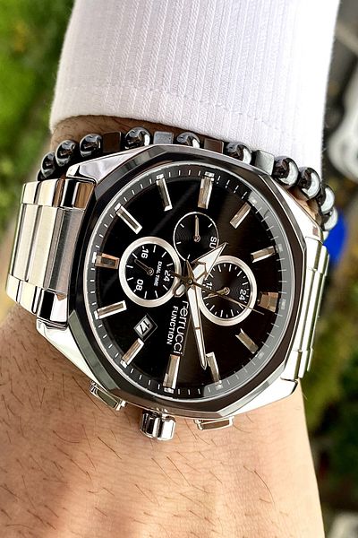 Ferrucci Steel Cord Men's Wristwatch, Active All Functions, 3 ATM Waterproof + Bracelet Gift