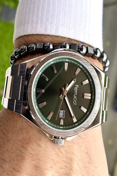 Ferrucci Steel Cord Men's Wristwatch, Active All Functions, 3 ATM Waterproof + Bracelet Gift