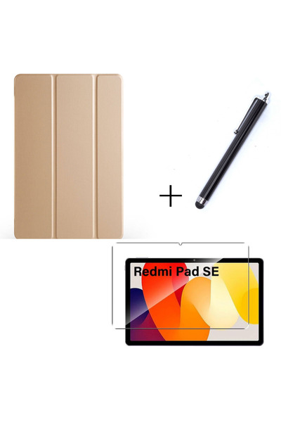 İncisoft Xiaomi Redmi Pad SE 11 inç Uyumlu Standlı 360 Koruma Kılıf + Ekran K...