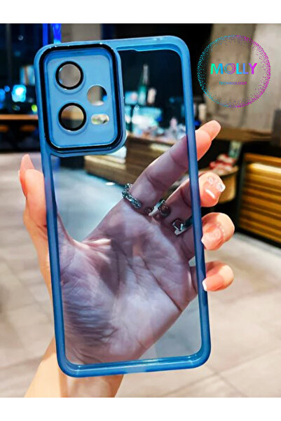 Molly Xiaomi Redmi Note 12 Pro 5G İçin Mavi Lens Korumalı Süper Şeffaf Siliko...