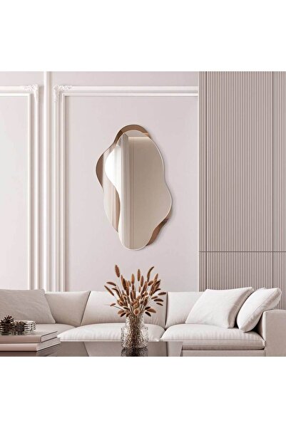 MKS Design Asimetrik Ayna / Düzensiz Ayna / Asimetrik Ayna Seti / Bronz İkili Ayna / Düzensiz Ayna Seti