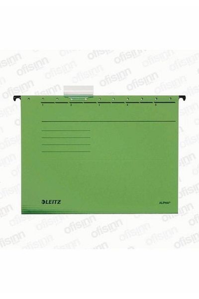 Leitz 6515-55 DELTA HANGED FILE RADIO GREEN (25 PIECES)