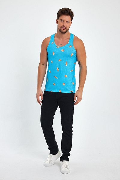 ALEXANDERGARDI Patterned Blue Sports Tank Top (E23-00139)