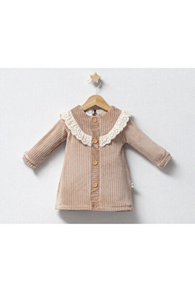 Tongs Baby Corduroy Scalloped Baby Dress