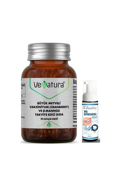 VeNatura 30 Soft Capsules Containing Cranberry and D Mannoz - Whitening Foam Gift