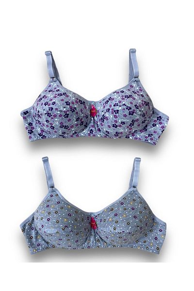 Liza Sutien din burete cu model neasistat multicolor din 2 piese