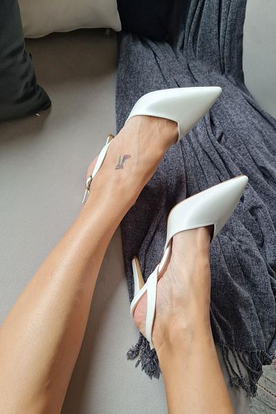 TOPUKLA 036 3110 Heeled Women's Satin Stiletto Shoes