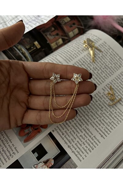 byeldaeksioglu Zincirli Yıldız Küpe