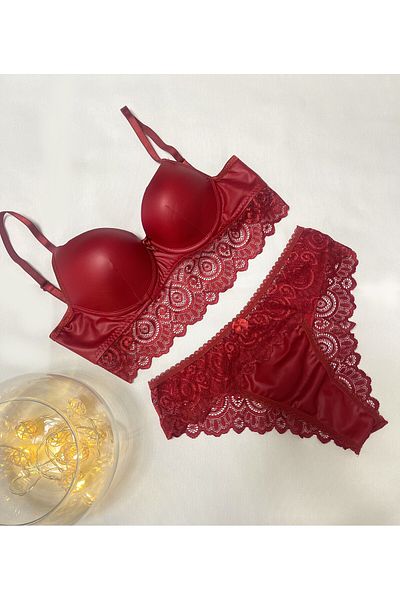 Betimoda Women's Lingerie Push-up Bra and Panty Set