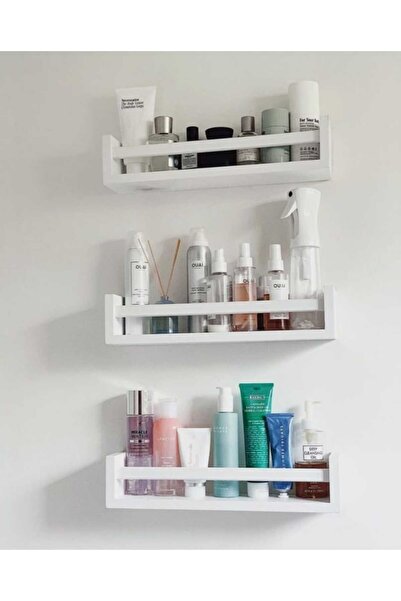 EGN WOODS رف حائط للحمام مونتيسوري، طقم بهارات 3 قطع عرض 30 سم