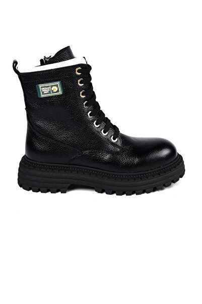 Bestello Cizme plate cu șireturi cu talpă termică 101-22516-01 Ghete de damă