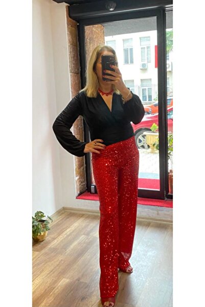AlyaTeks PUL PAYETLİ PANTOLON